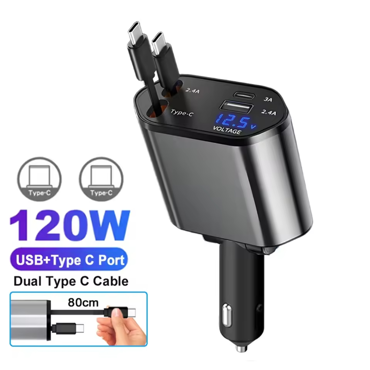 Ładowarka 120W [TYP C +TYP C]